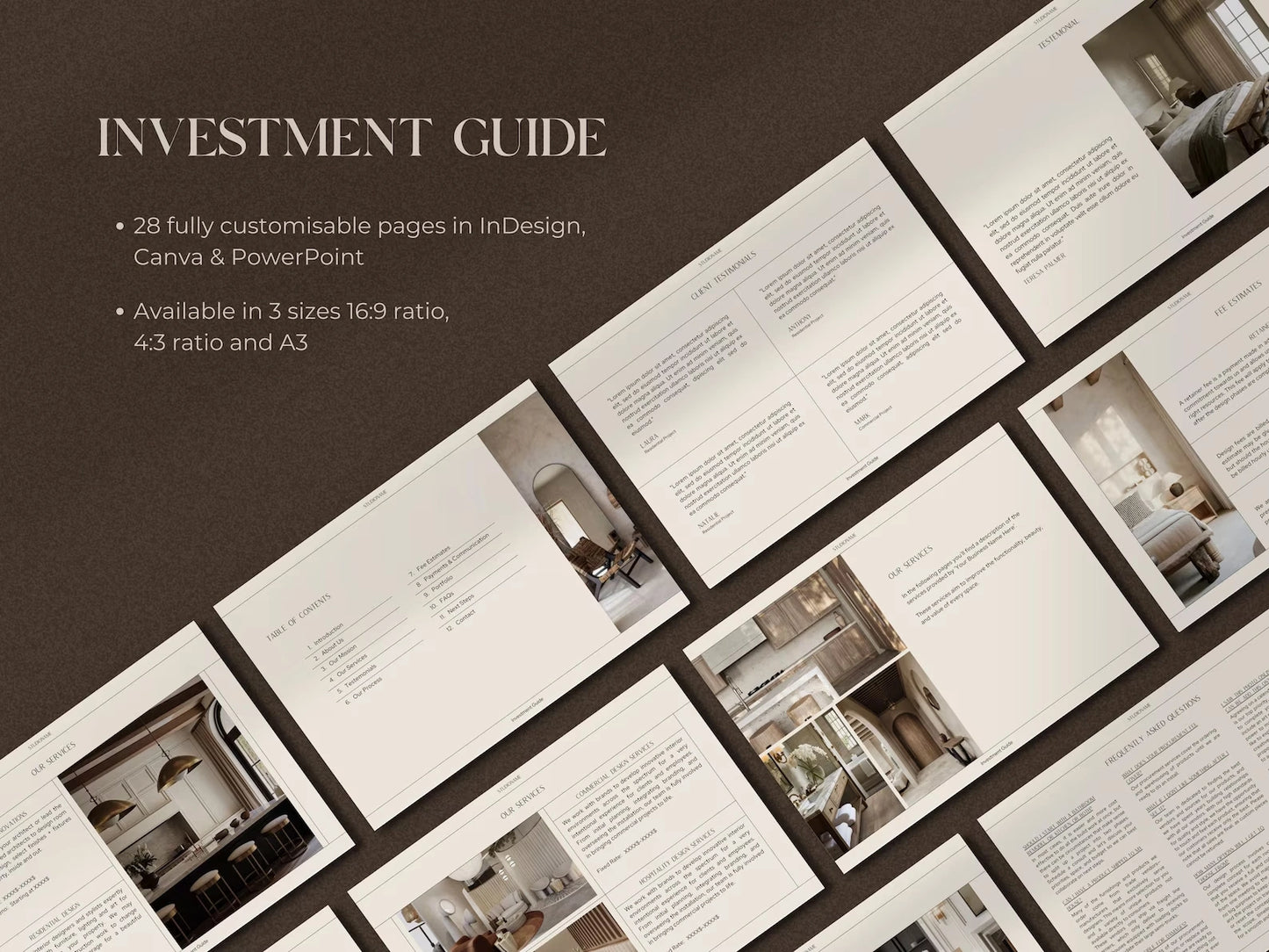 TRIBECA | Investment & Services Guide Template