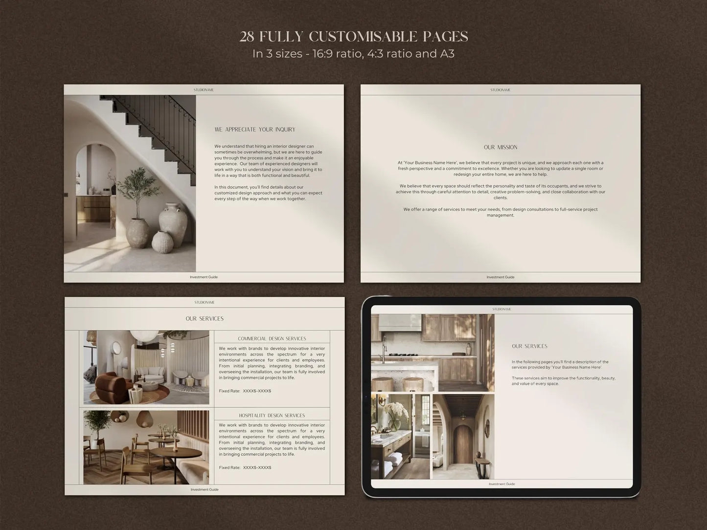 TRIBECA | Investment & Services Guide Template